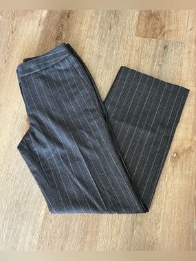 Talbots Women’s Wool Blend Pinstripe Dress Pants Gray Size 8 Excellent Condition